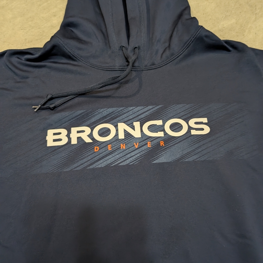 Nike Therma Fit Denver Broncos Navy Hoodie Men's XXL - Picture 3 of 9